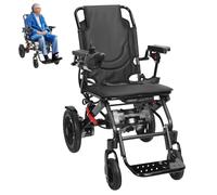 yoakaiax Lightweight Electric Wheelchair Adults Folding Mobility Scooter, Intelligent Power Wheelchair, 12 Miles Portable Wheelchairs with Swing-Back, Desk-Length Arm & Elevating Footrests, 500W Dual