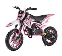 yoakaiax Mini Dirt Bike Gas Power 2 Stroke Dirt Bike, 49CC Gas Powered Mini Bikes for Kids and Adult, Off Road Pocket Motorbike, Pit Bike, Trail Bike, Pull Start, Disc Brakes, 10" Wheels! (Pink)