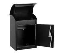 yoakaiax Post Boxes Wall Mounted Waterproof, Letter Box Parcel Box Outdoor, Extra Large Mailbox for Parcel, Mail Boxs with Anti-Theft Baffle Black