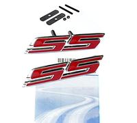 Yoaoo-oem® 1x OEM SS Emblem Grille +Decal Badge 3d for Camaro Chevrolet Gm Series Front Chrome Red