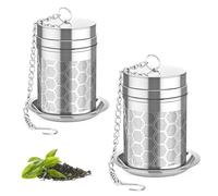 Yoassi Tea Infuser, 2 Packs 304 Stainless Steel Extra Fine Mesh Tea Strainers Filter Steeper With Lid