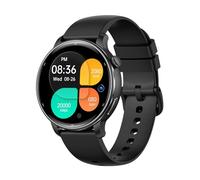 Yoateo Women's Smartwatch, 1-Month Battery Life, AMOLED Touchscreen, 3ATM Waterproof Fitness Tracker with GPS, HR/SpO2, 110+ Sports (Black)