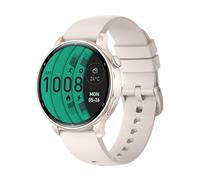 Yoateo Women's Smartwatch, 1-Month Battery Life, AMOLED Touchscreen, 3ATM Waterproof Fitness Tracker with GPS, HR/SpO2, 110+ Sports (Milk white)