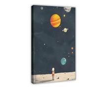 YOAUTGMB Exploration Beyond I Distant Solar System Canvas Poster Wall Art Decor Print Picture Paintings for Living Room Bedroom Decoration 20x30inch(50x75cm)