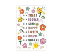 YOAUTGMB I Am Strong Happy Kind Canvas Poster Wall Art Decor Print Picture Paintings for Living Room Bedroom Decoration 08x12inch(20x30cm)