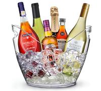 YOBANSA 8L Clear Ice Buckets Champagne Bucket Wine Bucket,Acrylic Large Ice Bucket, Kitchen Fruits and Vegetable Storage Container (Acrylic 03)