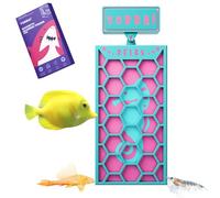 YOBBAI Magnetic Seaweed Feeder Swing Motion Weed Feeder Seaweed Clip for Tangangel Freshwater and Shrimp Tank (Blue & Pink)