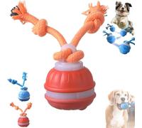 Yobensun Dog Toy, Automatic Motion Activated Rolling Smart Jumping Ball, Rechargeable, 3 Speed Modes, with Sound Effects and Obstacle Avoidance for Small Medium Dog (Orange)