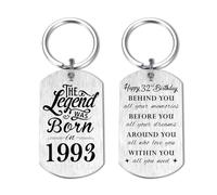 Yobent 32nd Birthday Gifts for Him Men 1994, 32 Year Old Birthday Keyring