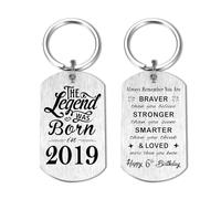 Yobent 6th Birthday Gifts for Teen Boys 2019, 6 Years Old Bday Gifts for Girls Her, Happy 6th Birthday Keyring, The Legend Was Born in 2019