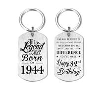 Yobent 82nd Birthday Gifts for Men 1944, 82 Year Old Birthday Keyring