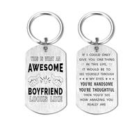 Yobent Boyfriend Christmas Keyring Gifts from Girlfriend, Best Awesome Boyfriend Birthday Keyring Gift Ideas Present for Wedding Anniversary