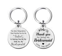Yobent Bridesmaid Gifts from Bride, Wedding Bridesmaid Keyring for Women, Wedding Party Favor Bridal Shower Bachelorette Present from Bride