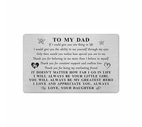 Yobent Dad Christmas Card Gifts from Daughter, Personalized Thank You Dad Happy Birthday Card for Men, I Love My Daddy Wallet Card