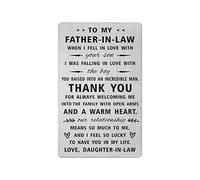 Yobent Father In Law Gifts from Bride, Father of The Groom Birthday Card, Unique Wedding Day Christmas to My Dad In Law from Bride