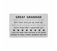 Yobent Great Grandad Gifts for Men, I Love and Appreciate My Great Grandfather Birthday Christmas Wallet Card Present