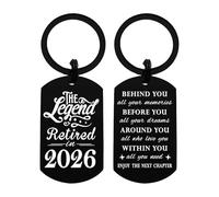 Yobent Happy Retirement Gifts Decoration Keyring for Women Men 2026 | The Legend Retired Keyring for Coworkers Leaving Farewell Going Away, Best 2026 Retirement Present