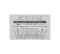 Yobent I Choose You Gifts, I Miss You Card for Groom Bride Him Her