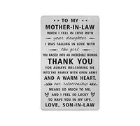 Yobent Mother In Law Gift from Son In Law, Engraved Wallet Card for Mother-In-Law from Groom, Mom of The Bride Gifts, Unique Mom in Law Wedding Day Present