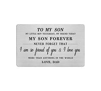 Yobent Son Gifts from Dad, to My Son Graduation Birthday Card, Never Forget That I Love You Gift