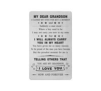 Yobent To My Grandson Christmas Card Gifts from Nanny Nana, Happy Grandson Birthday Present, Wedding Day Gift from Grandparents