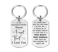 Yobent To Our Granddaughter Gifts, I Love My Favorite Granddaughter Keyring for Graduation Birthday Christmas Personalized, Love Granddkids Present for Girl