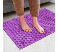 Yobeyi Foot Massage Acupressure Mat Game Foot Reflexology Walking Toe Plate Massage Pad Bathroom Mat Yoga Mat Sports Mat 2 PCS (Purple)
