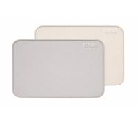 YOBIB Silicone Placemat with Raised Spill Edge, Non-Slip Table Grip, Thick Premium Feeding Mat for Babies & Toddlers. 2 Packs (Beige/Grey)