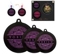 YOBICO Induction Plate Protector - Silicone - 3 Induction Hob Protectors - 24 cm, 20 cm, 16.5 cm | Induction Plate Mat 3 Fires with Thermal Colour Change | Induction Hob Mat