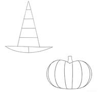 YobiLife 2 Pack Metal Wreath Form for Halloween Witch Hats Wreath Frame Pirate Ship Witch Hat Metal Frame for Halloween DIY Crafts Holiday New Year Wall Door Decors(C)