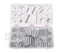 YobiLife 200 Pcs Spring Assortment Kit, 20 Size Zinc Plated Steel Compression & Extension Springs for Mechanical Repair, Industrial and Household Use