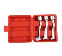 YobiLife 3Pcs Injection Fuel Line Nut Socket Wrench Set 1/2" Drive Injector Line Removal Tool Opening Socket for Diesel Engine Repair(Red Box)