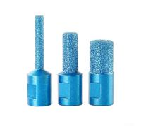 YobiLife 3pcs M10 Thread Vacuum Brazed Finger Router Bit Milling Cutter Set for Ceramic Tile Porcelain Granite Marble Stone Compatible with Angle Grinder 6mm 10mm 15mm