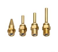 YobiLife 4PCS Copper Glue-Gun Nozzle Set Anti Drip Leak Prevention Long Tube Smooth Flow for Hot Melt Glue Tool Crafting