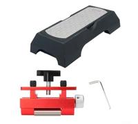 YobiLife Adjustable Angle Sharpener, Dual-Sided, 22.5x14.5x6cm With Clamp | Rust-Resistant Material Consistent 15° or 20° Angle Guide Use For Kitchen Workshop Garage Sizes 0.5-3 Inches