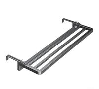 YobiLife Adjustable Radiator Towel Rack for Home Use, Fits Above Heating Pipes 0-16cm Gap, Carbon Steel Clothes Drying Shelf for Balcony Shower Room Patio, No Tools Required(Black)
