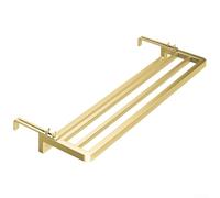 YobiLife Adjustable Radiator Towel Rack for Home Use, Fits Above Heating Pipes 0-16cm Gap, Carbon Steel Clothes Drying Shelf for Balcony Shower Room Patio, No Tools Required(Gold)