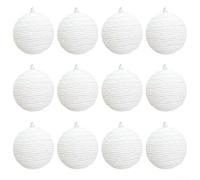 YobiLife Bohemian Country Jute Rope Hanging Ornament Baubles For Festive Christmas Decorations And Home Ambiance Featuring Detailed Craftsmanship And Natural Rustic Appeal(White)