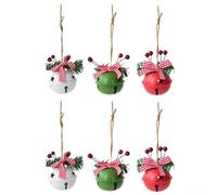 YobiLife Christmas Bell Decoration Set Of 6 Crafted For Seasonal Use On Wreaths And Christmas Trees