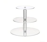 YobiLife Clear Acrylic Dessert Display Stand, Multi-Tier Cupcake Tower with Removable 3 & 4 Tier Design, Transparent Cake Holder for Desserts, Pastries and Events(A)