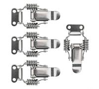 YobiLife Double Spring Loaded Draw Catch Clamp, in Stainless Steel for Industrial Use on Storage Boxes, Toolboxes and Wooden Doors - 4 Piece, S:58x36mm L:74x47mm(S)