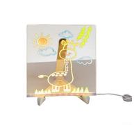 YobiLife For Kids DIY LED Drawing Board With Interactive Handmade Light, Encourages Creativity And Learning Through Writing And Drawing, Includes Pens And Stand(20 * 20cm)