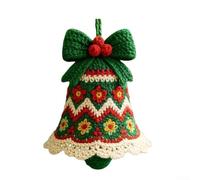 YobiLife Holiday DIY Crochet Christmas Bell Ornament Kit Including Instructions And Materials For Festive Crafting(Is green)