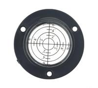 YobiLife Horizontal Bubble Level Circular Spirit-Level for Precision-Alignment 50 x 12 mm Acrylic Shell with Black/White or Black/Green Fluid(Black shell white water)