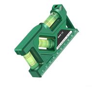 YobiLife Mini-Magnetic Level Tool with Strong Magnets for Accurate 0.5mm/m Measurement ABS Ruler for Metal Surfaces 2 Pack(2 pcs green)