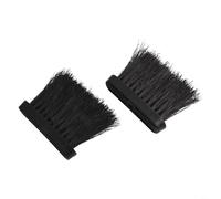 YobiLife Oblong Hearth Brush Head Replacement Set 2pcs Coconut Palm Bristles 3/8 Inch Threaded Hole Fits 8mm 10mm Handles Fireplace Cleaning Fireside Maintenance Home Use(L)