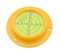 YobiLife Round Acrylic Bubble Level Indicator Measuring Layout Tools for RV Floor Leveling and Multi-Directional Levelling on Turntables Tripods and Cameras (Yellow)