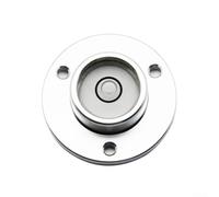 YobiLife Round Flange Level Metal Glass Bubble Inclinometer 35mm Diameter Mounting Hole For Construction DIY Workshop Tool (white)