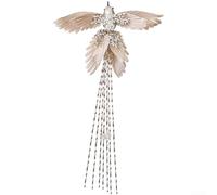 YobiLife Seasonal Hanging Ornament With Lifelike Foam Hummingbird Designed For Christmas Tree Decoration Using Fabric Composition(Gold 39cm)