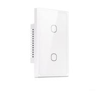 YobiLife Smart Wall Touch Switch WiFi 2.4GHz Matter Compatible for eWeLink App Control 1 2 3 Gang White Panel(2 Way)